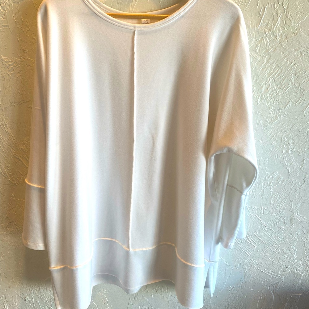 Spanx XL sweatshirt in Ivory, gently used. Very soft.
